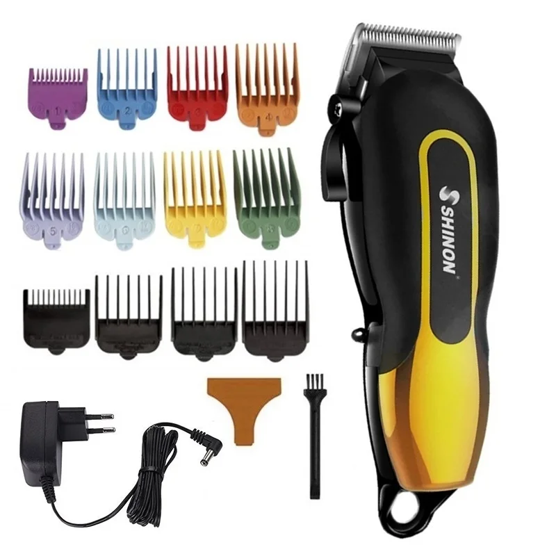 12 combs Беспроводная Машинка для стрижки волос, профессиональная перезаряжаемая машинка для стрижки волос, электрический триммер для волос, мощная Парикмахерская - Цвет: 12 combs