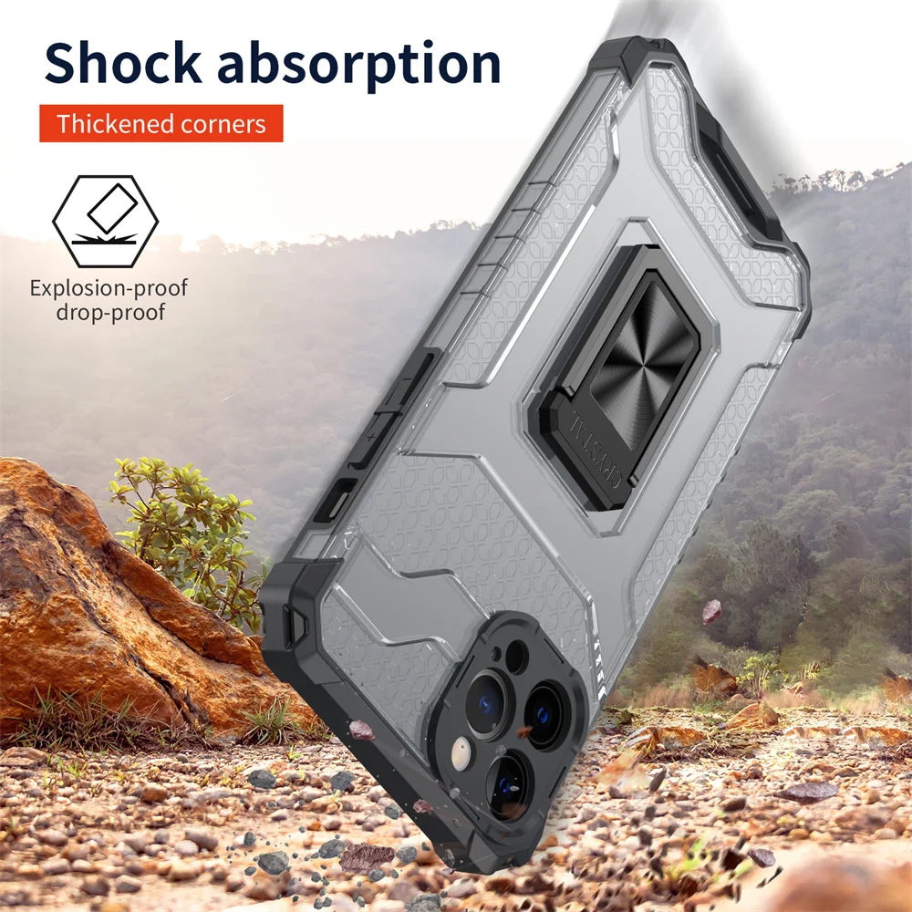 magnetic metal ring stand holder phone cover for iphone 12 11 13 pro max case armor coque for iphone xs max xr x8 7 plus se 2020 free global shipping