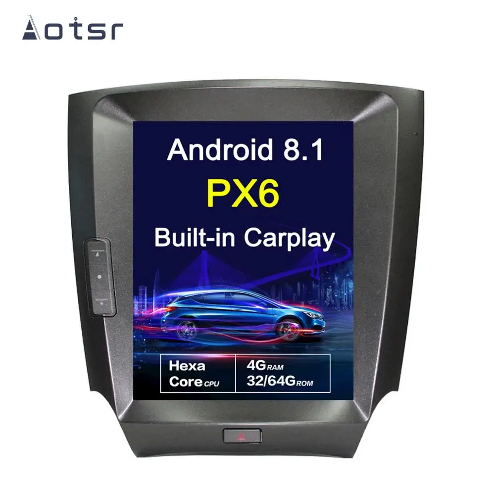 AOTSR Android 8 1 Тесла стиль Wifi HD Автомобильный GPS-навигатор плеер для LEXUS IS200 IS250 IS300 IS350