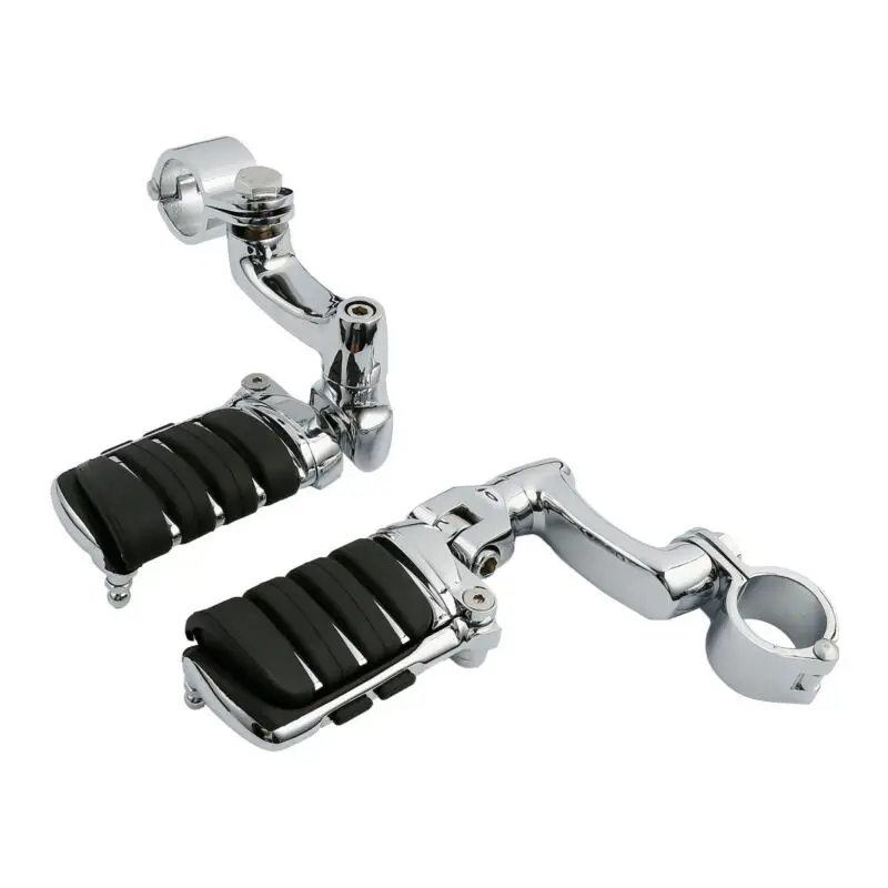 Motorcycle 1-1/4” Engine Guard Highway FootPeg Rests &amp Mounts For Harley Touring Honda Yamaha | Автомобили и мотоциклы