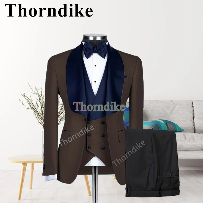 Thorndike тренд Новый Повседневный стиль мужской костюм на заказ хаки зеленый