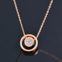 kioozol unusual rolling cylinder pendant micro inlaid cubic zirconia white gold plated choker necklace for women jewelry ko3