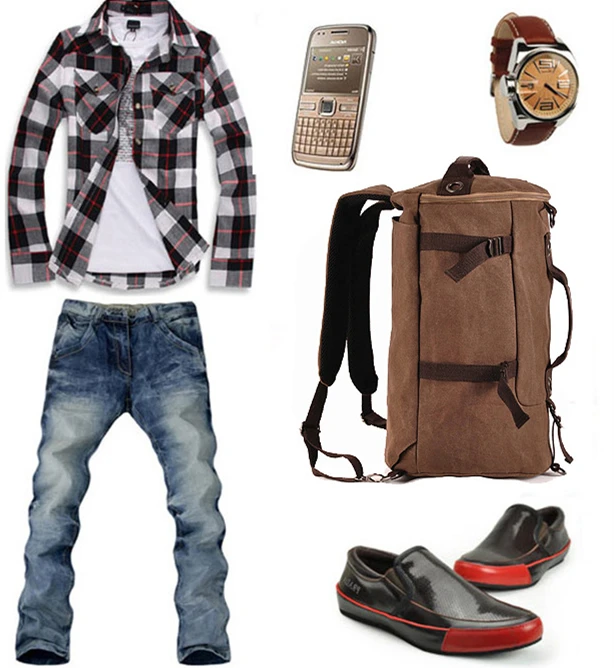 

Unisex Canvas Backpack Water Resistant Hiking Daypack,Small Travel Backpack Foldable Camping Outdoor Bag