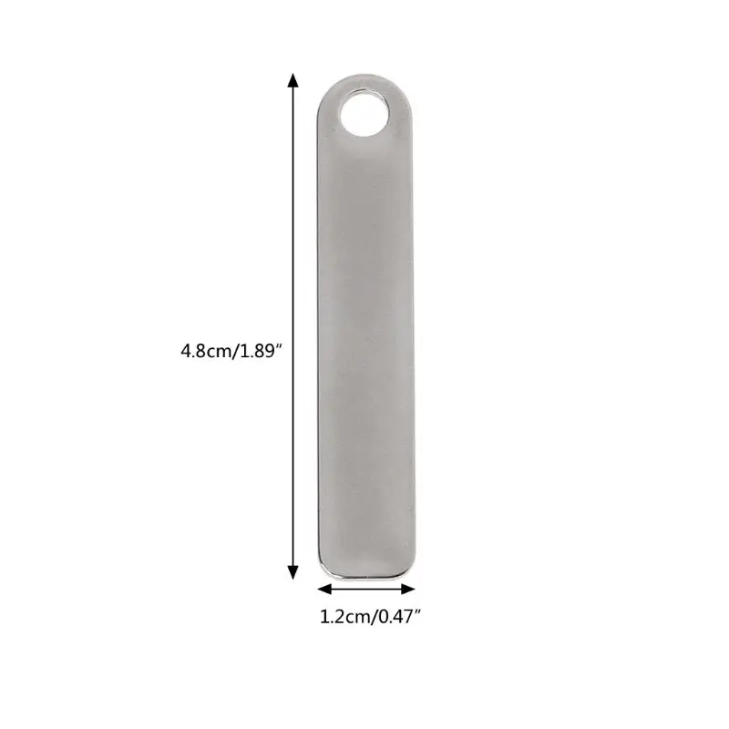 

Custom Phone Number Keychain Anti-lost Pendant Blank Bar Keyring Jewelry Making 45BC