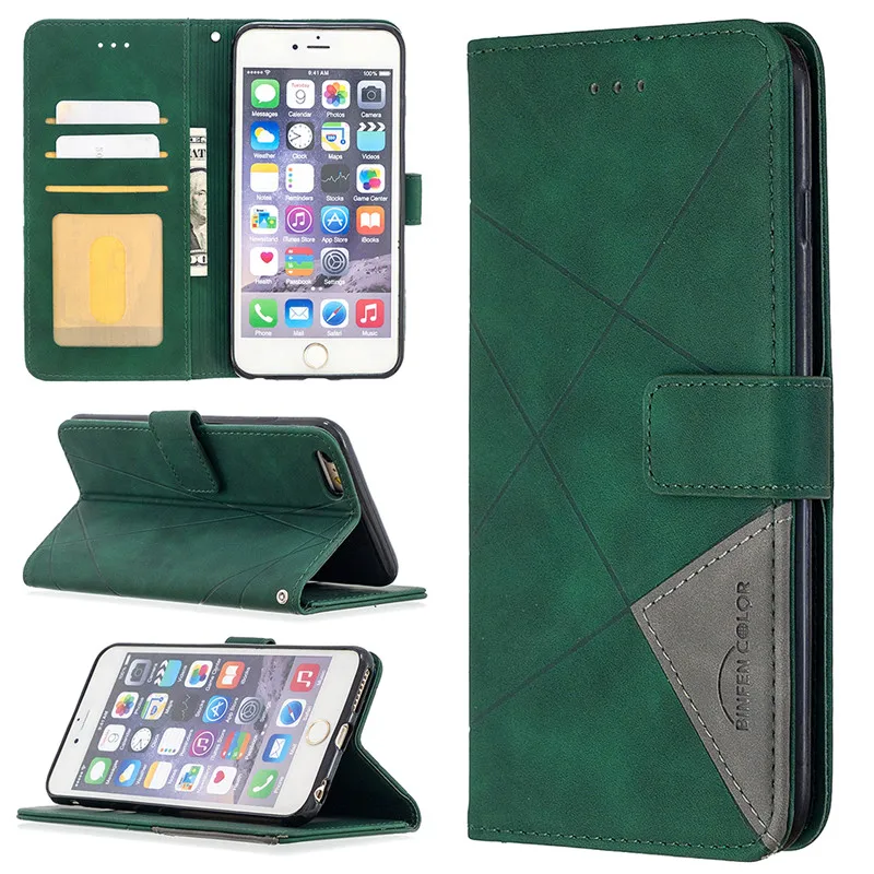 For iPhone 6s Luxury Leather Phone Case On For iPhone 6 s 6S 8 7 Plus 6Plus 6SPlus iphone6 Magnetic Wallet Flip Cover Coque Capa