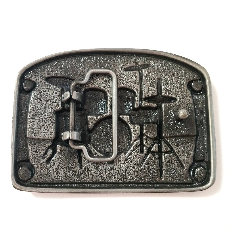 3D рок музыки Стиль ремень для барабана с декоративной металлической пряжкой и