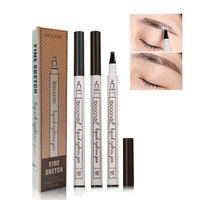 unique 3 fork tip head eyebrow pencil waterproof natural long lasting non staining brows pen cheap price hotsale