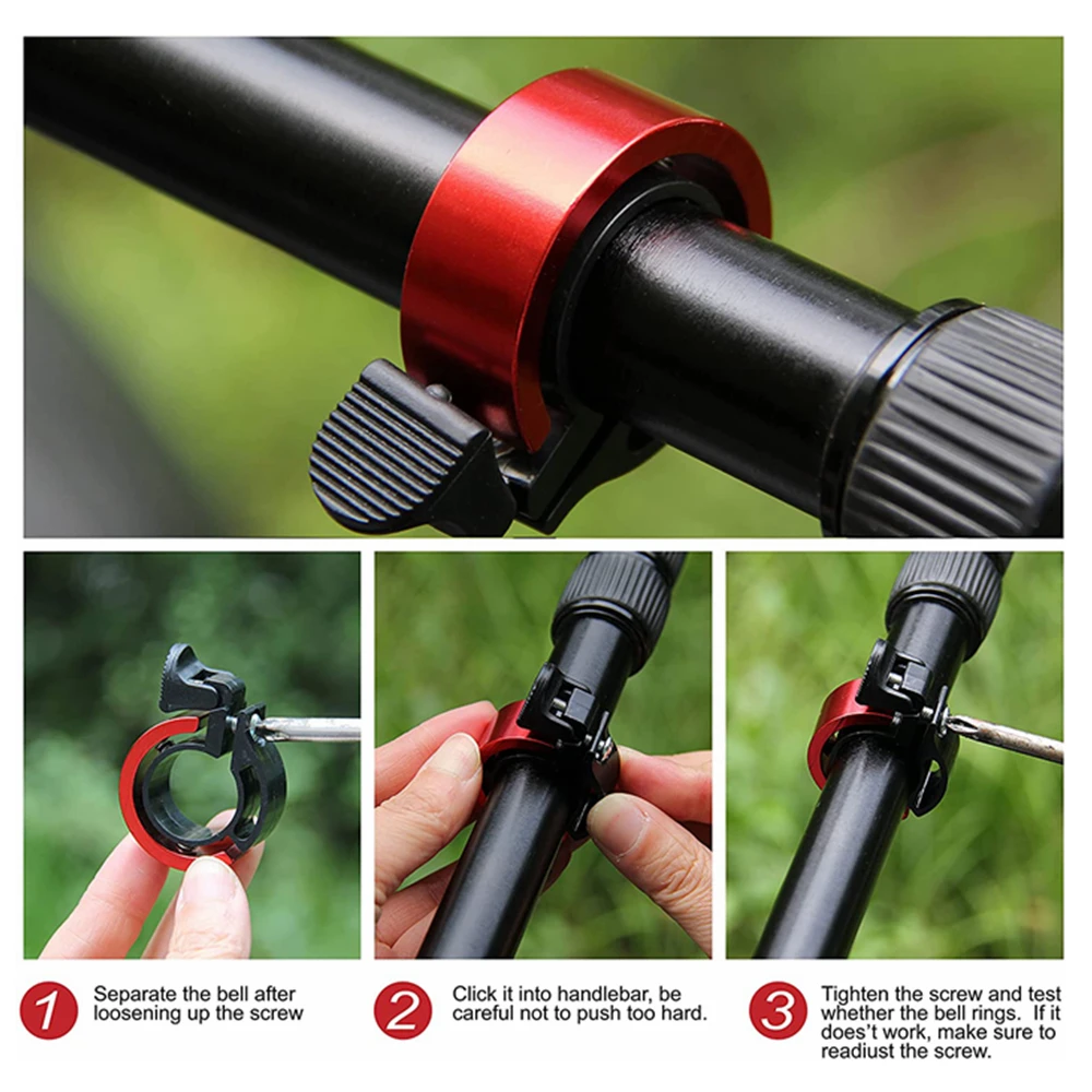 

Invisible Bicycle Bell Q Shape Bike Bell Loud Crisp Clear Sound Road Mountain Bicycle Ring Bell Metal Horn Safety Warning Alarm