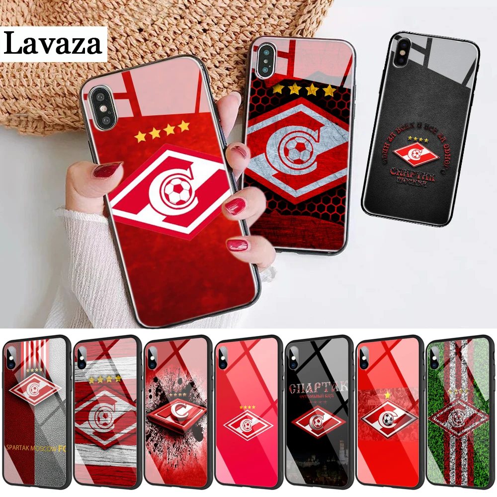 121F спартак Москва роскошный уникальный чехол из закаленного стекла для iPhone 5 5S SE 5C