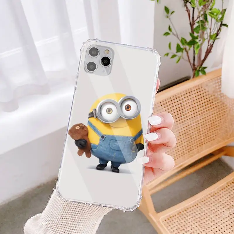 

Funny Cute M-Minions Phone Case Transparent Case For IPhone 6 6s 7 8 Plus X Xs Xr Xsmax 11 12 Pro Promax 12mini