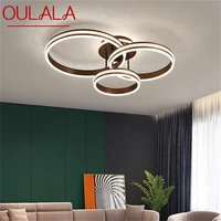 oulala nordic gold ceiling lights fixtures modern creative round lamps led home for living room