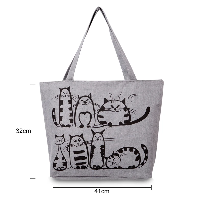 GOPLUS Для женщин Сумки для 2021Big сумка шоппер большая груза Catt печати кошелек Bolsa