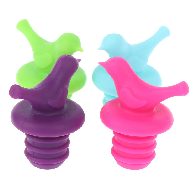 1 шт. пробки для вина Креативный дизайн птицы силиконовая винная пробка колпачки