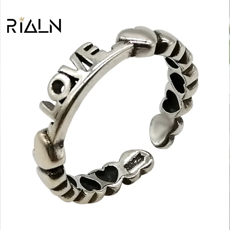 

RIALN Fashion Jewelry Heart-shaped Bubble Women's Romantic Simple Adjustable Ring Daily Travel Jewelry Decoration
