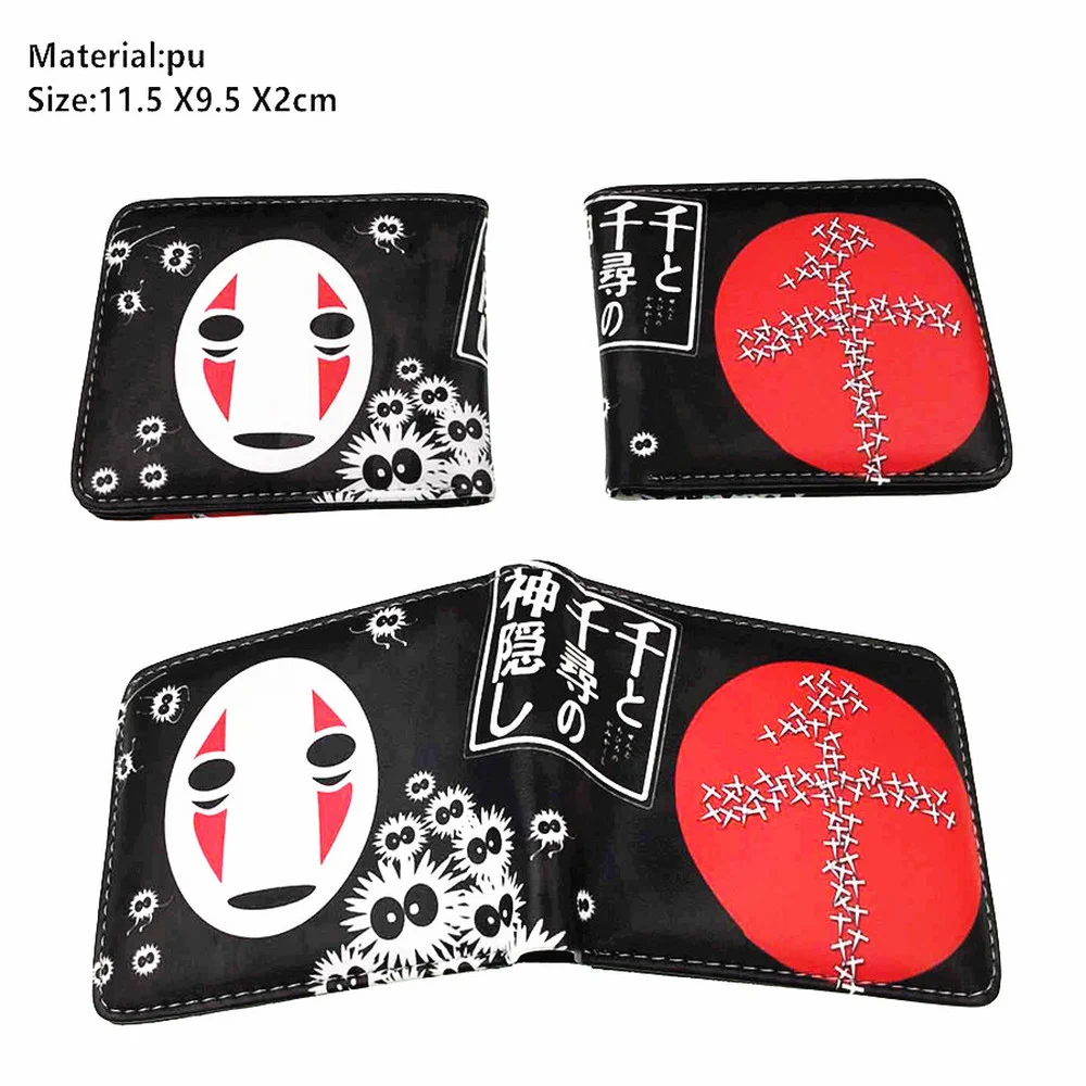 

Anime Spirited Away Zipper Leather Wallet Short Law Boys Girls Coin Pocket Pu Bifold Photo Card Holder Layers Purse Gift