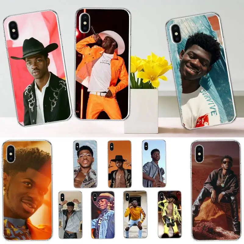 

Lil Nas X rapper Phone Case Transparent soft For iphone 12 11 13 7 8 6 s plus x xs xr pro max mini