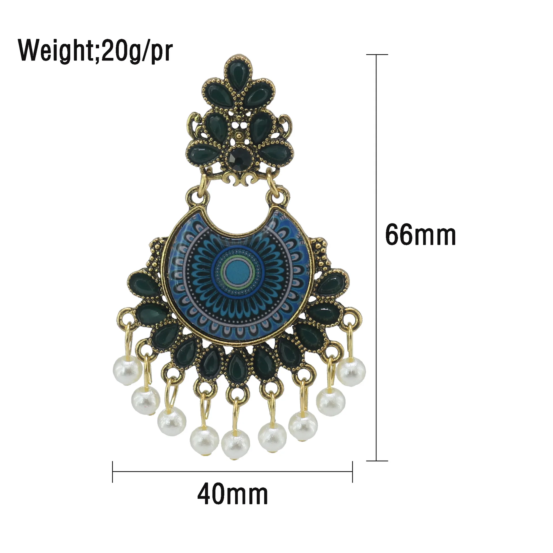 Этнические женские золотые серьги Джхумка в индийском стиле с подвесками из бубенцов, кистями и бижутерией Hippie Tribe Boho.