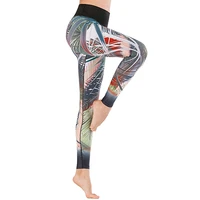 classical yoga pants for fitness leaf print women leggings training tight workout hips lifting trousers leggins gym leggings