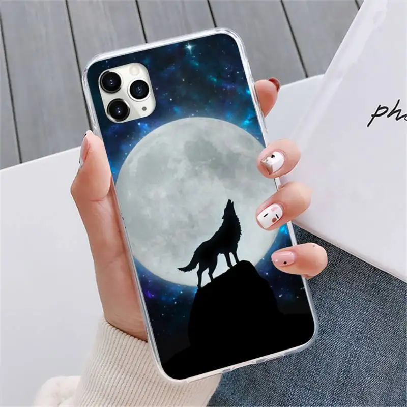 

Cute Snow Wolf Phone Case For iphone 12 5 5s 5c se 6 6s 7 8 plus x xs xr 11 pro max mini