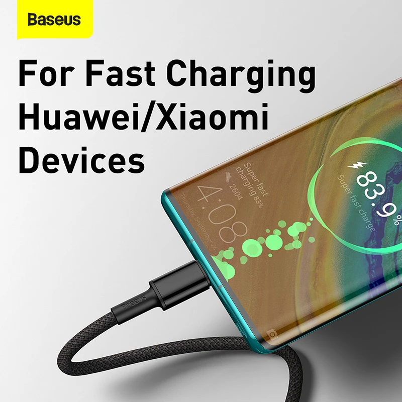 Кабель Baseus 100 Вт USB Type C к PD быстрая зарядка USB-C кабели для ноутбука Xiaomi Poco X3 Samsung S9
