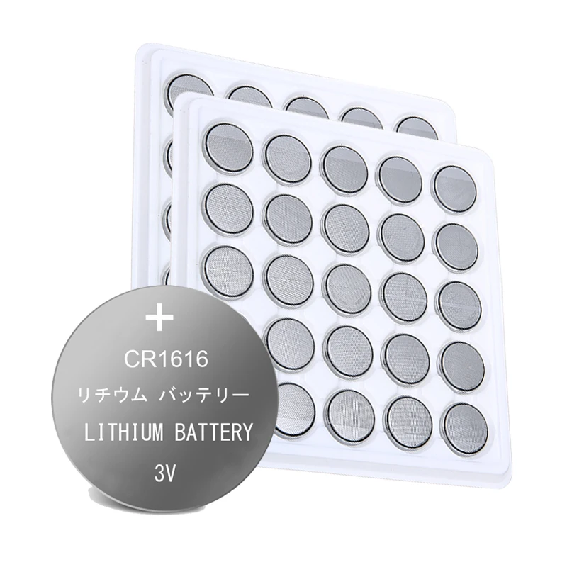 50pcs CR1616 CR 1616 3V Lithium Batteries Button Cell Coin DL1616 BR1616 ECR1616 KCR1616 5021LC L11 L28 For Toys Watch Battery