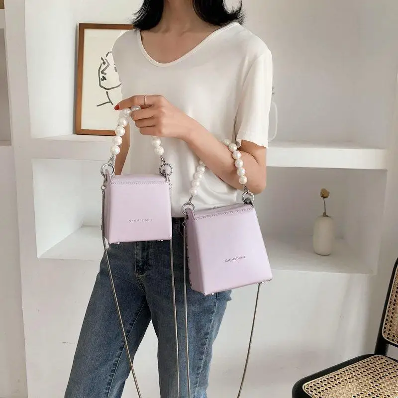 

Сумка кросс-боди Женская, мини-сумка с жемчугом, лето 2020