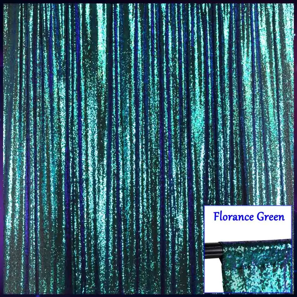Florance Green 4ftx8ft/4ftx10ft блестящий серебристый/Золотой блестящий фон для свадебной фотосъемки, Вечерние Декорации - Цвет: Florance Green