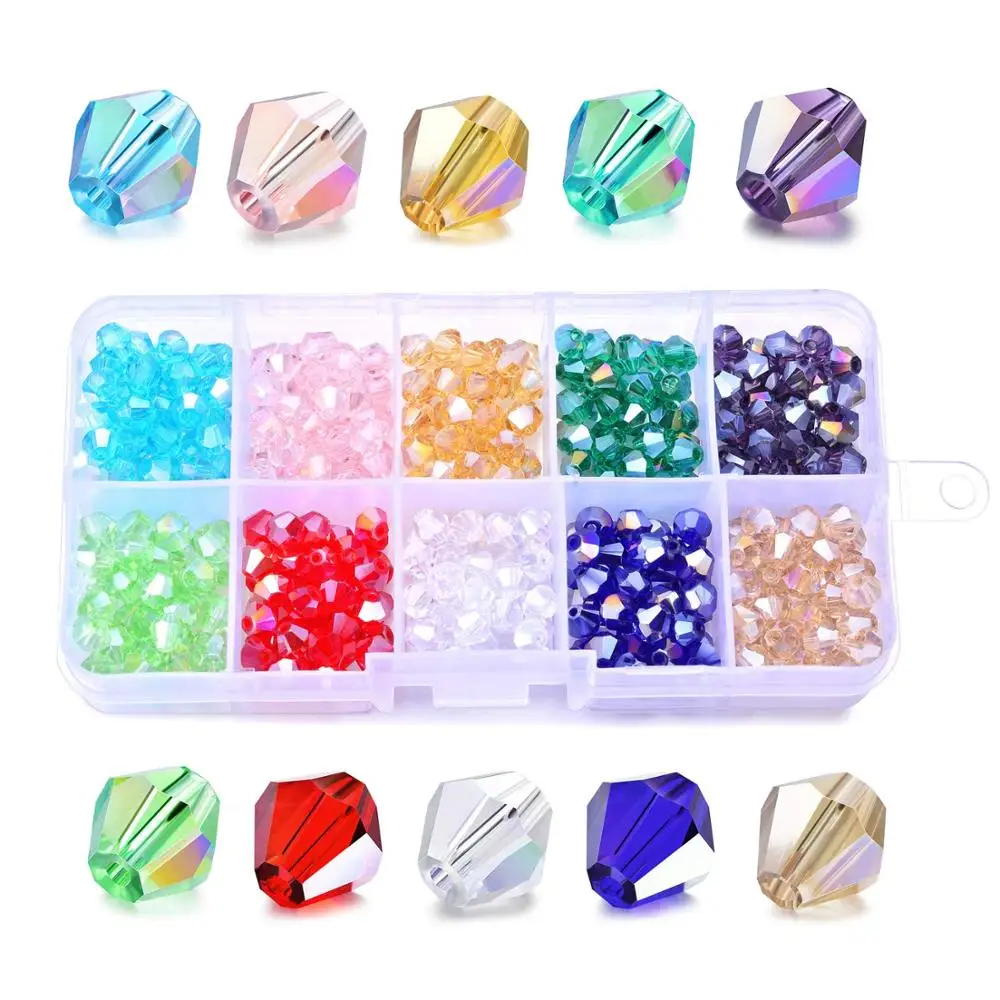 Austria 5238 Beads 3/4/6/8mm AB Bicone Glass Crystal Faceted Beaded For Jewelry Making DIY Jewelry Needlework Findings Wholesale