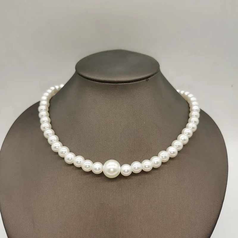 

New simple and fashionable atmosphere pearl necklace for women, high-end sense necklace