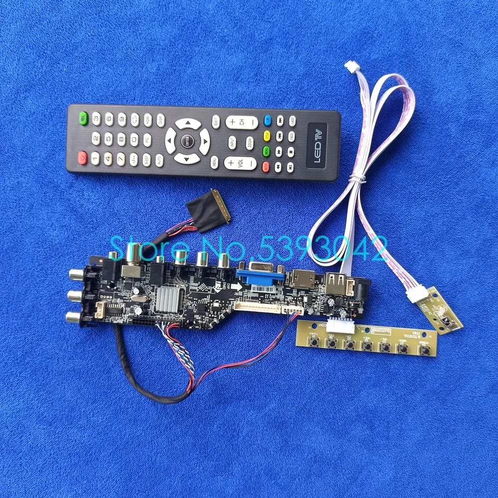 

1600*900 40 Pin 3663 DVB LVDS Digital Signal Universal Screen Controller Drive Card Kit USB+VGA+AV Fit N140O6/N156O6/N173O6