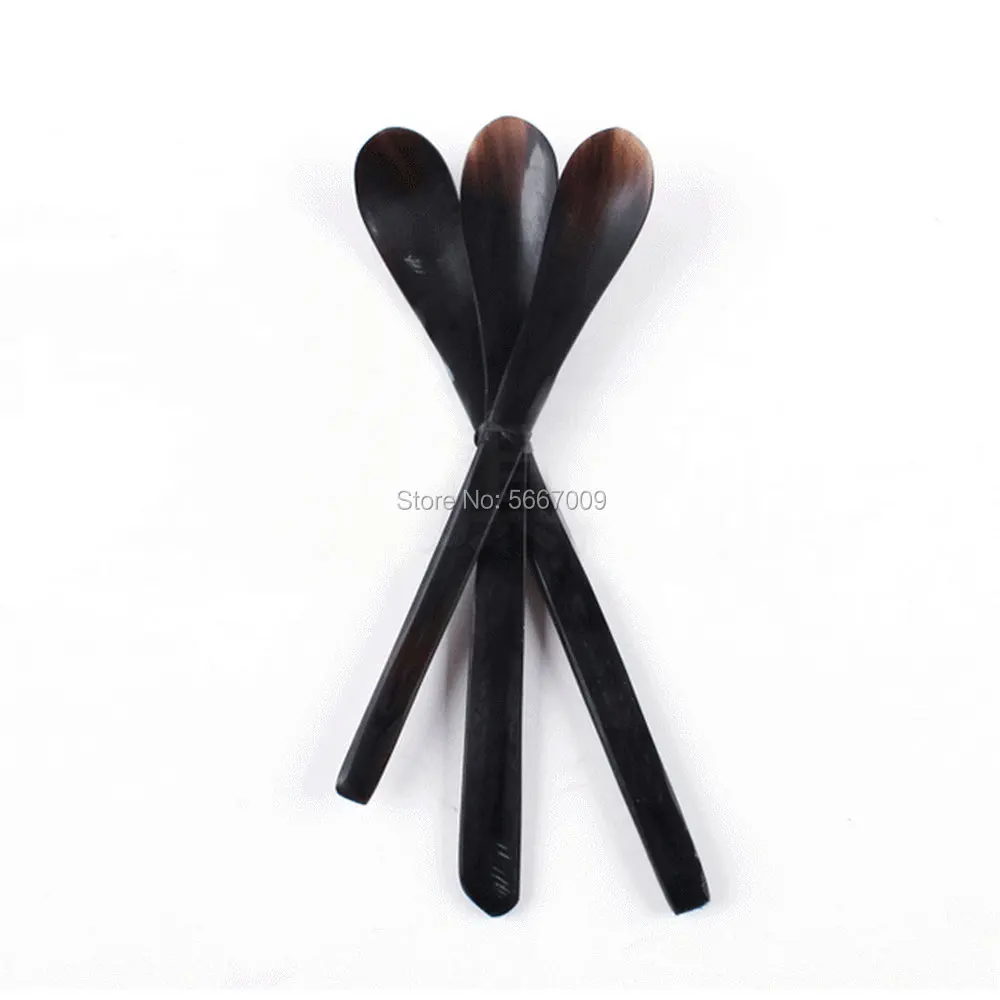 

1Set (3*1) 16-22cm genuine horn spoon drug or sample weighing spoon laboratory supplies