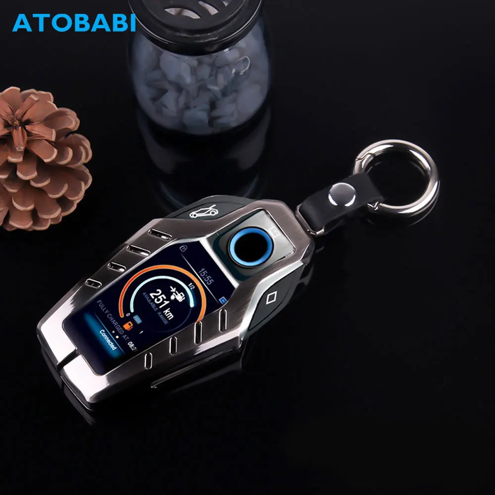 Чехол для автомобильного ключа из цинкового сплава BMW 5 7 Series 2018 530Li 730i 740i LCD Smart Remote