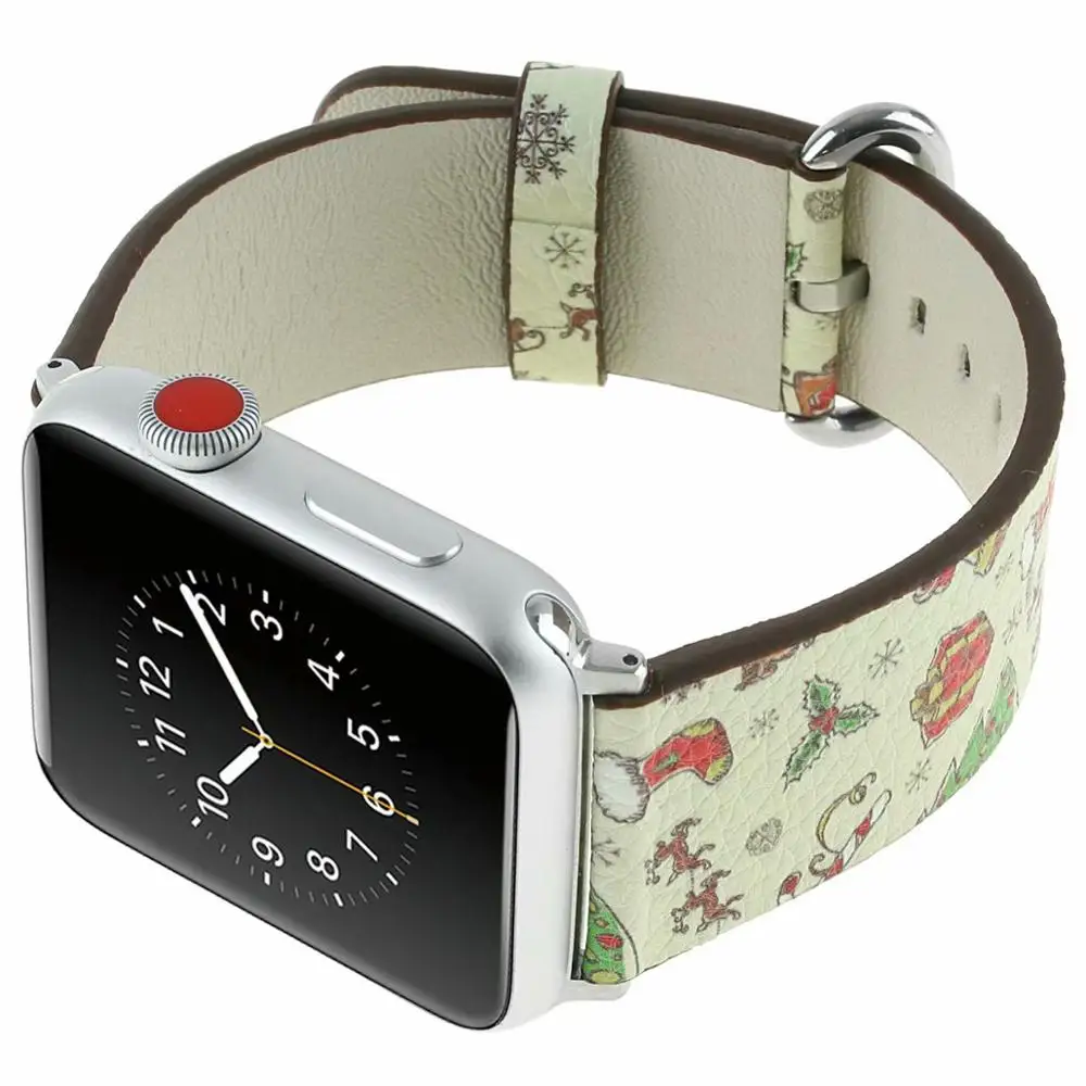 Ремешок спортивный из натуральной кожи для apple watch band 42/38 мм аксессуары 4 44/40