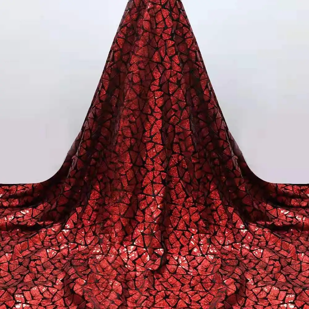 

Высококачественная Красивая фланелевая ткань с блестками, мягкое Африканское Фланелевое кружево с вышивкой блестками для вечернего свадебного платья