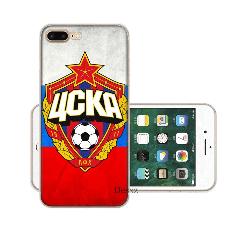 Mobile Phone Glass Case For Xiaomi Note 5 6 7 Pro F1 A1 A2 4X 5X 6X 9 Cover TPU Football CSKA Moscow |