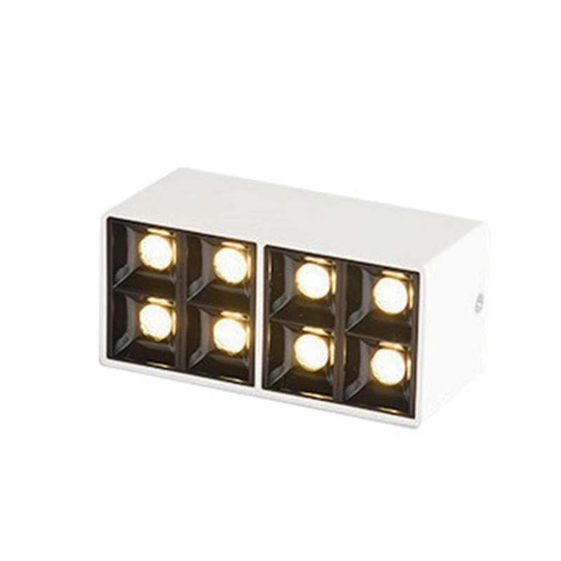 Koop Opbouw Led Plafond Spotlight 16W Dubbele Hoofd Vierkante Cob Woonkamer Gang Gangpad Plafond Spot Light Cube Lamp