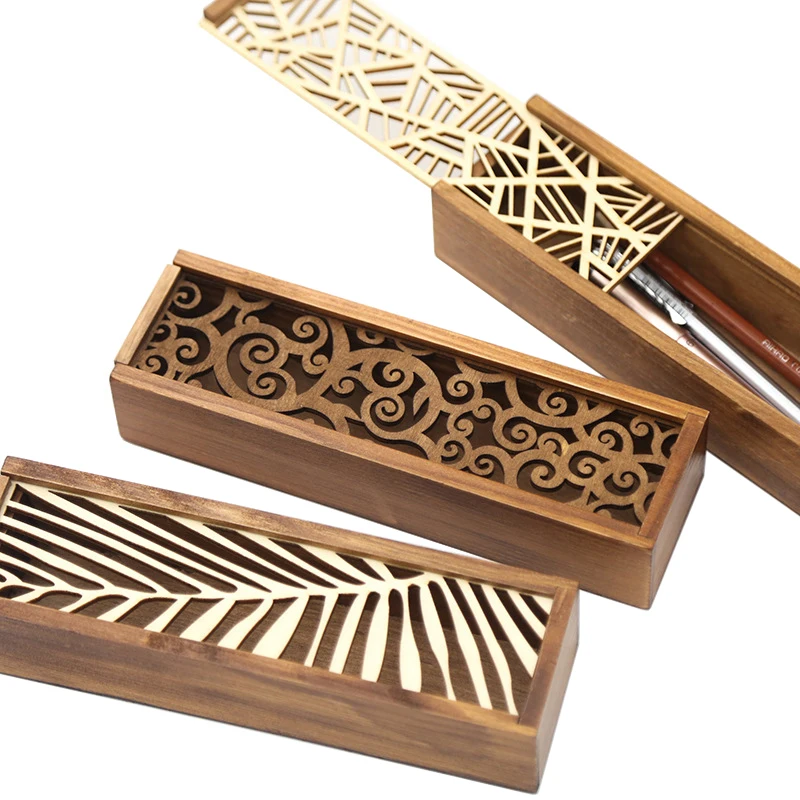 Классические деревянные Пеналы открытые коробки органайзер для хранения