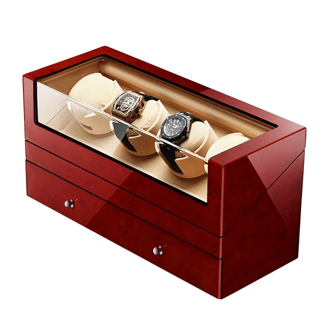 

High Gloss 4+7 Ultra silent motor Wooden automatic Watch Winder,mechanical watches storage winder box