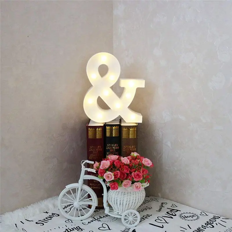 Ampersand символ шатер буквенный светильник s Алфавит знак для свадьбы дома вечерние