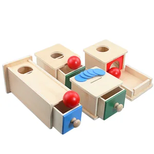 Toddler Wood Montessori Match Permanent Ball Box Round Rectangular Box
Coin Box Toys for Children Unisex Baby 12 Month Boys Girl