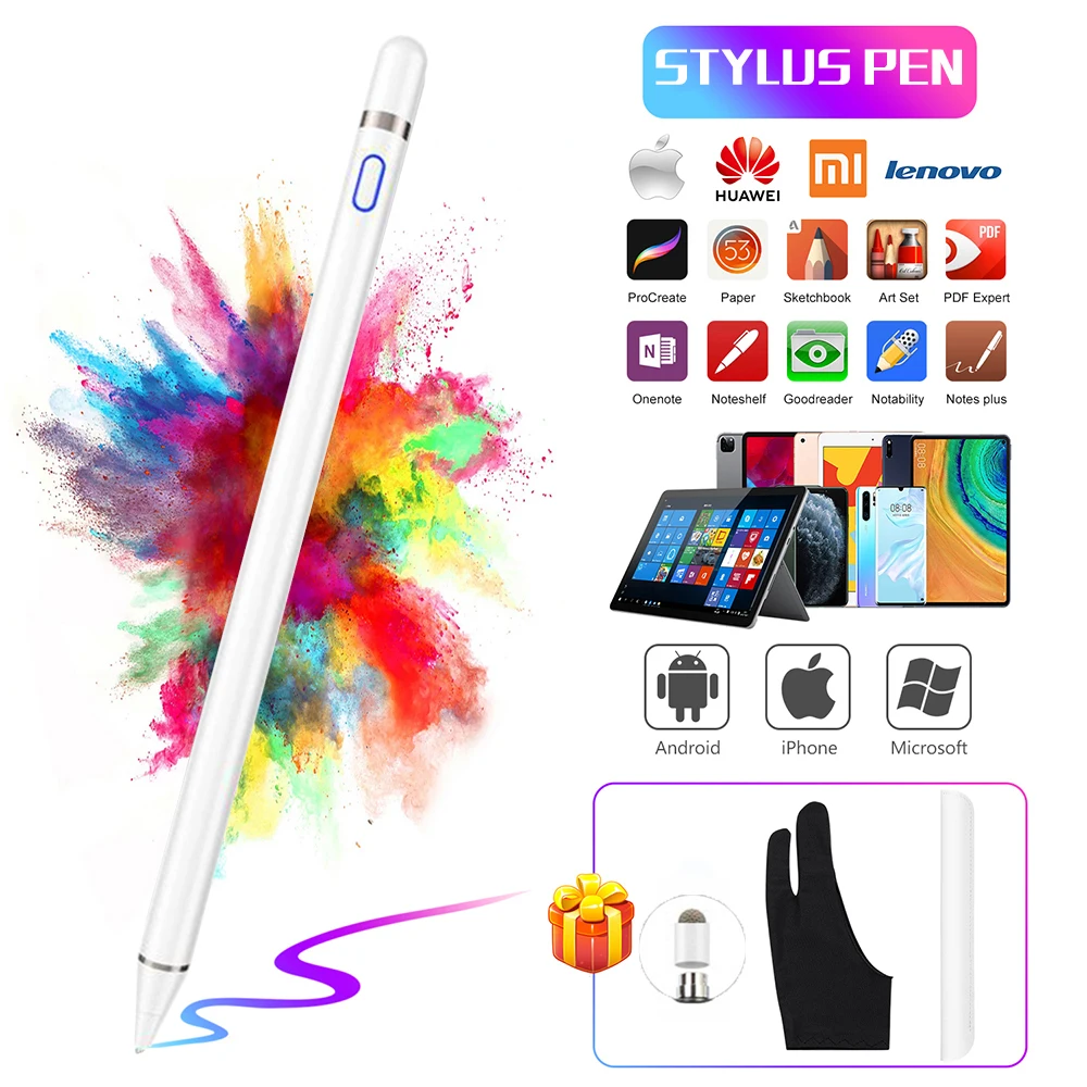 

Stylus Pens for Touch Screens, For Apple Pencil 1 2 iPad, for Android IOS Surface Tablet Pen for Xiaomi Huawei Samsung Touch Pen