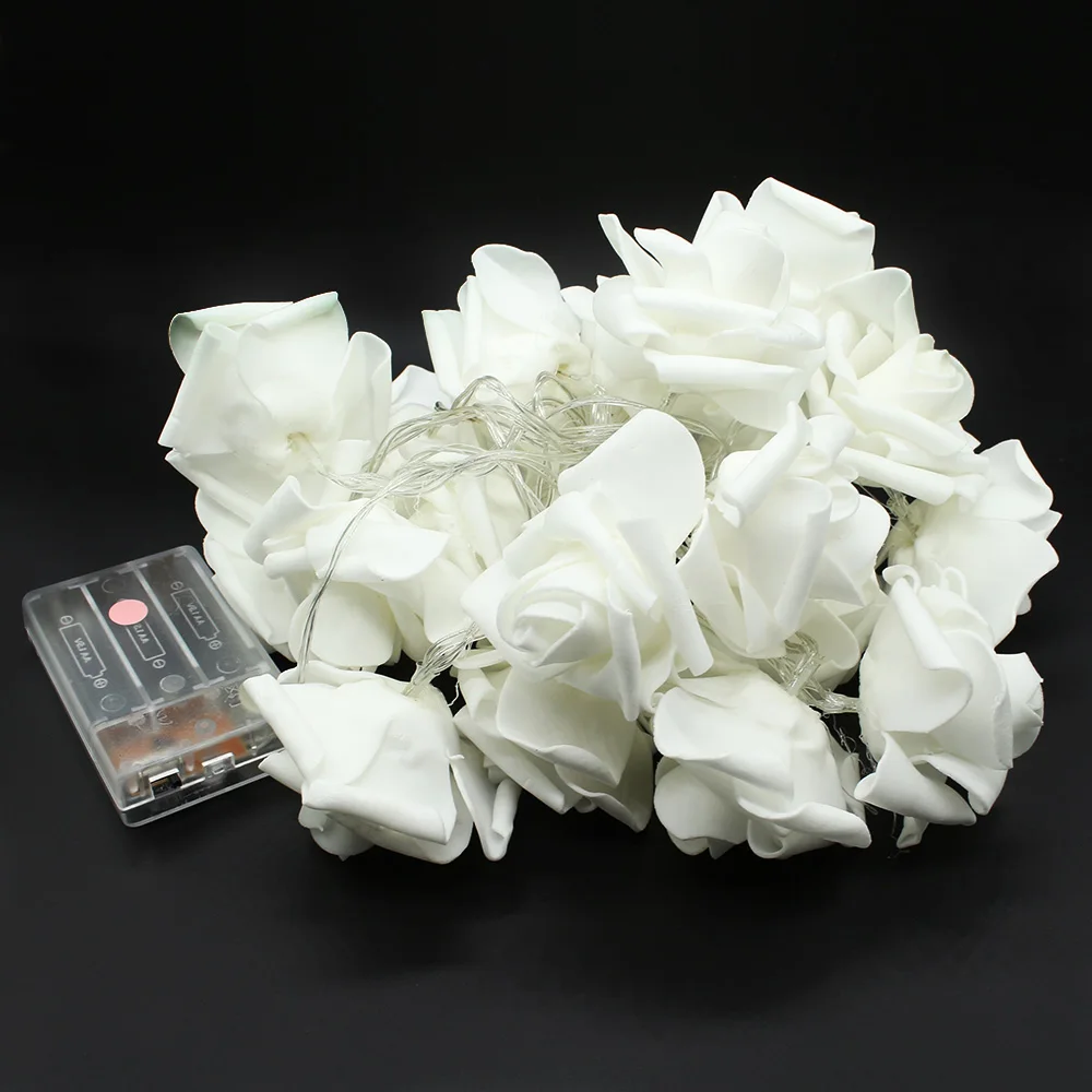 2 м 20 светодиодов гирлянда с розовым цветком на батарейках лампа День святого