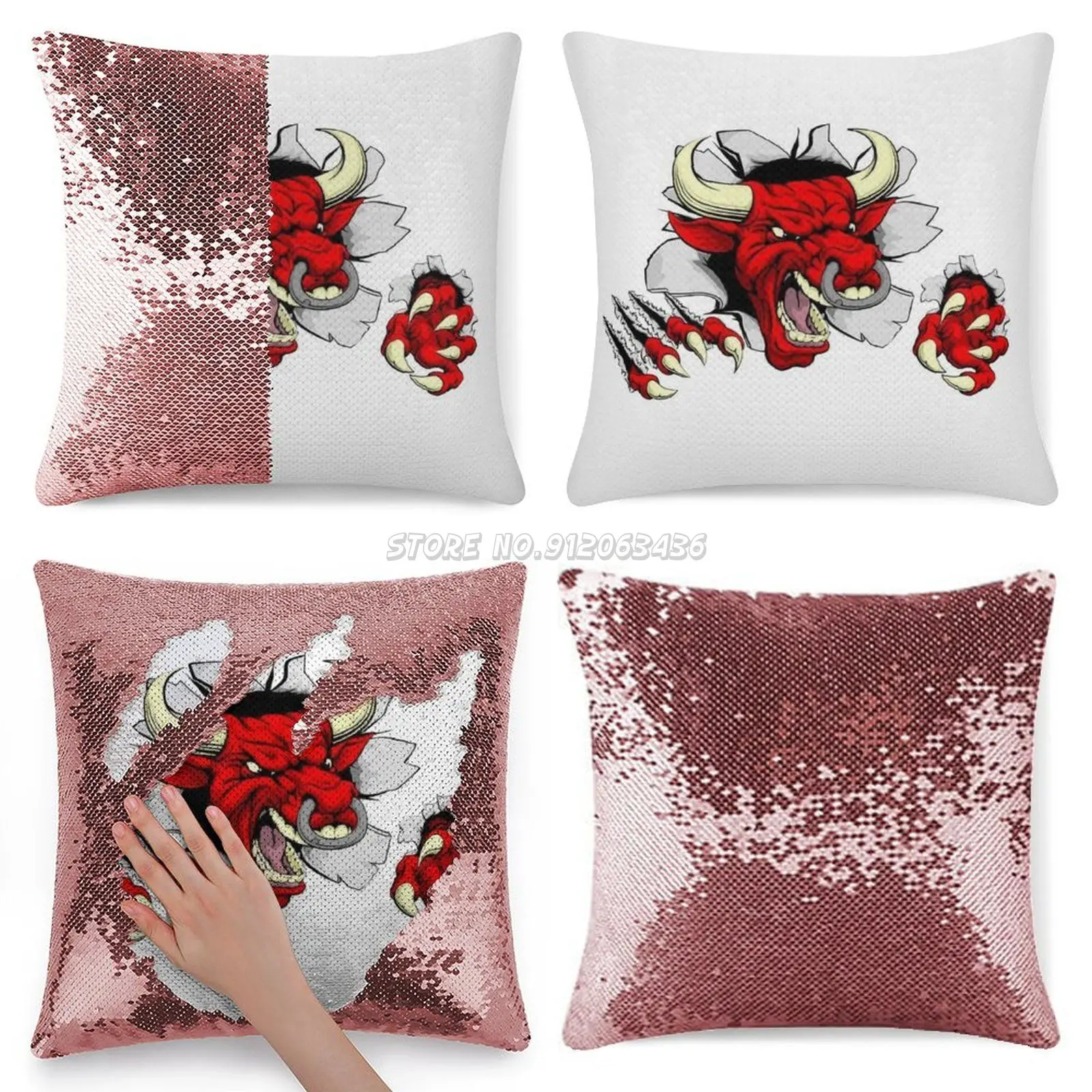 

Sequin Pillowcase Cafe Home Decor Color Changing Pillowcase