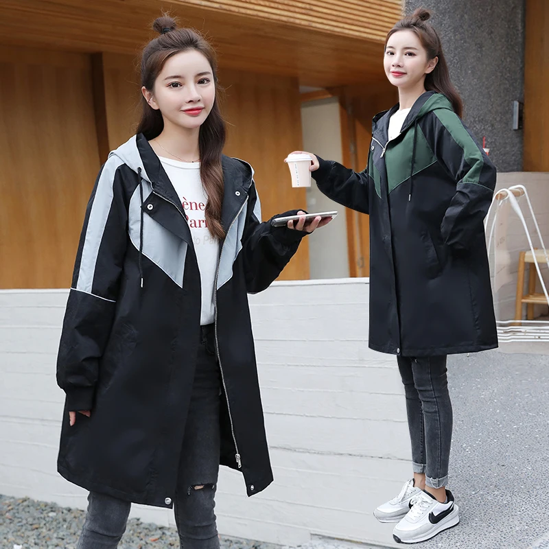 

510# Autumn Korean Fashion Maternity Trench Coats Chic Ins Loose Outwear Clothes for Pregnant Women Pregnancy Casual Coats