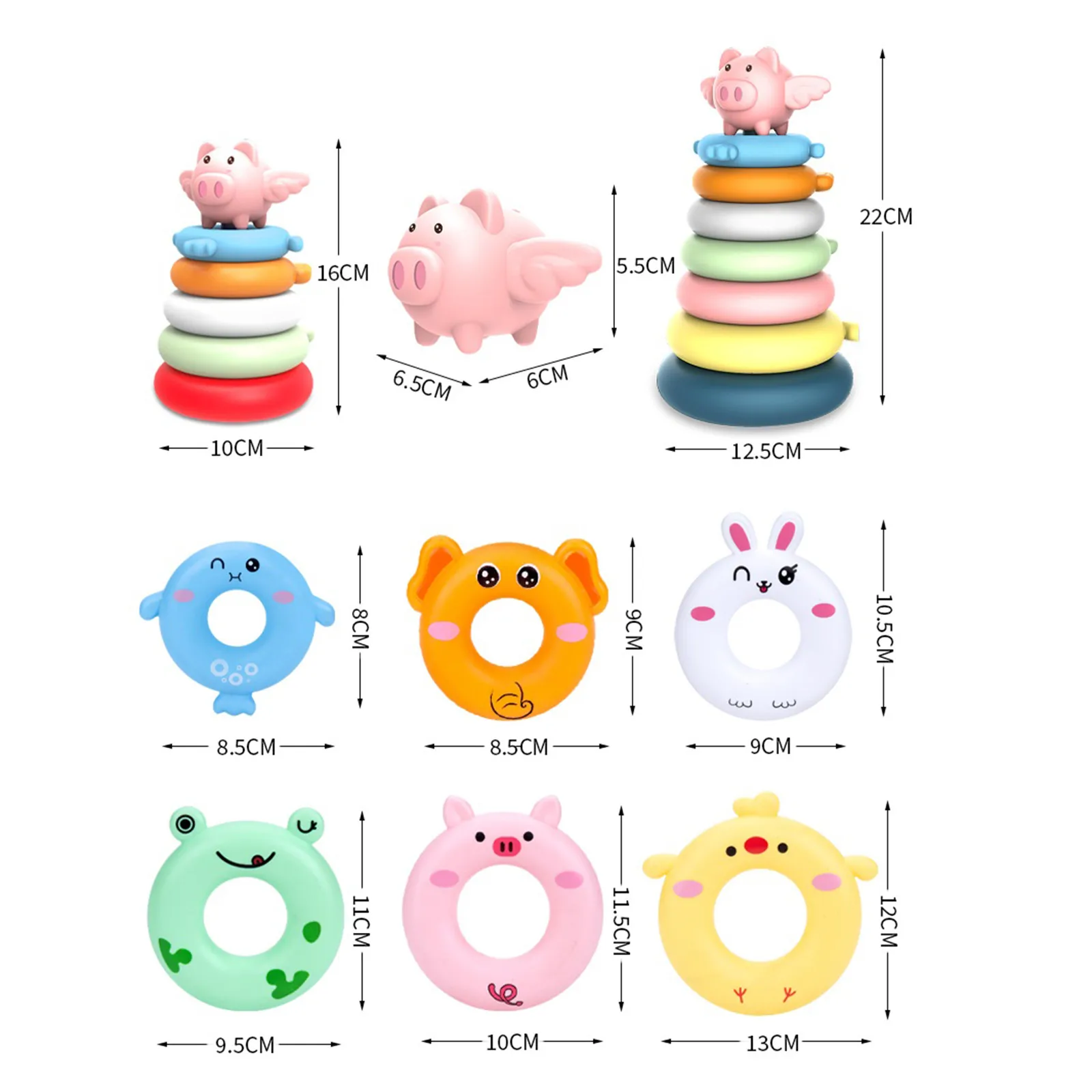 

Building blocks children's educational rainbow tower educational stacking toy five-layer infant education rainbow tower C1