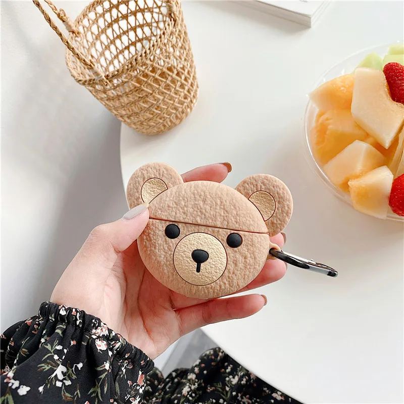 

For AirPod 1 2 Pro Case Cute Cartoon Bear Soft Silicone Wireless Bluetooth Earphone Cases For Apple Airpods Case Cover Funda