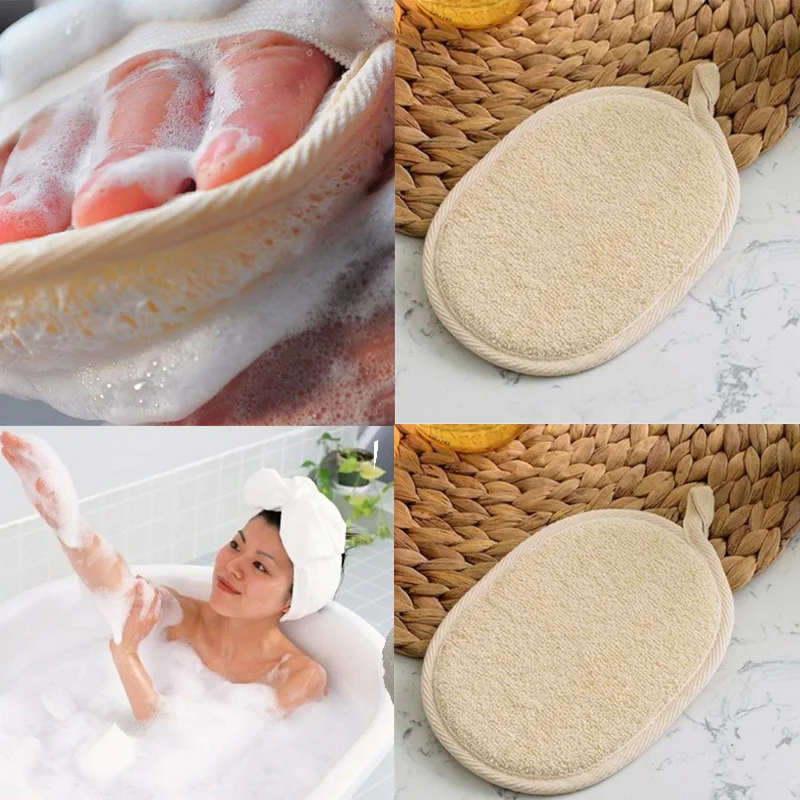

1PCS Natural Bristle Body Brush Loofah Effective Exfoliating Bath Brush Massage Shower Loofah Back Spa Bath Shower Sponge Scrub