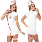 Женские сексуальные кружевные костюмы для косплея, форма медсестры, одежда для сна, нижнее белье для косплея, соблазнительное нижнее белье на молнии, элегантное сексуальное элегантное платье