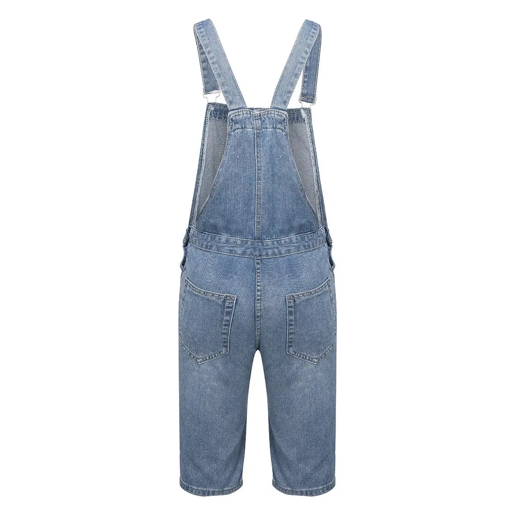 JAYCOSIN модные мужские джинсовые комбинезоны с дырками и карманами потертостями