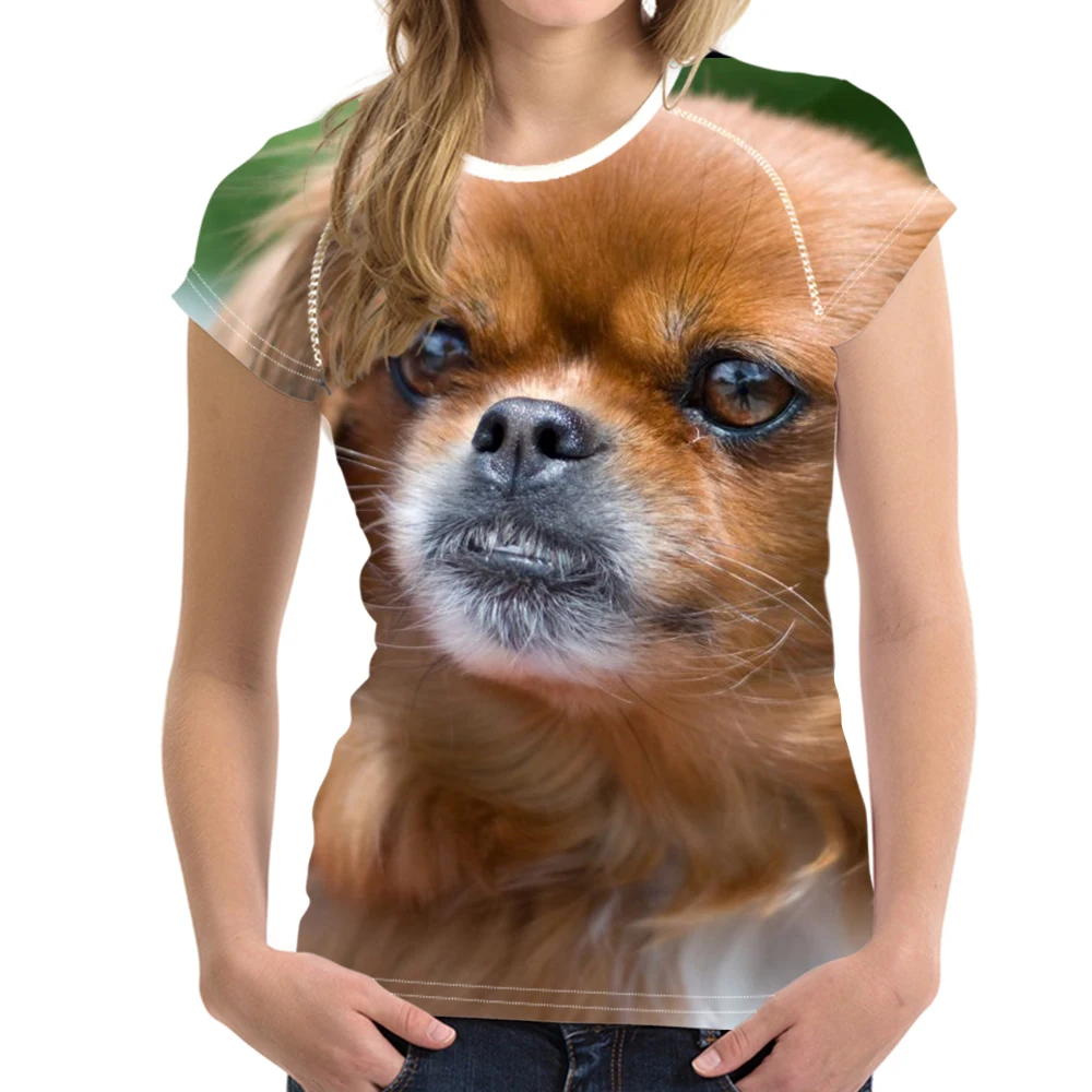 MOZOEYU Kawaii Pekingese Dog/с принтом на тему собак женские летние короткие футболки Harajuku